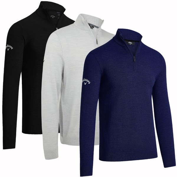 Callaway Mens 1/4 Zip Merino Golf Sweater 