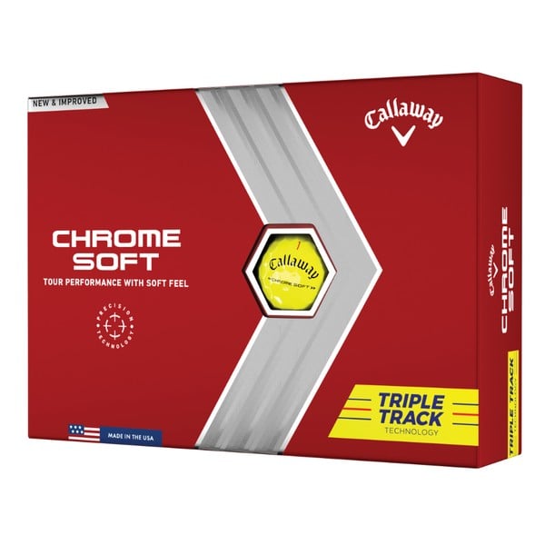 Callaway 2022 Chrome Soft Triple Track Yellow Golf Balls 