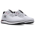 Under Armour Mens Charged Draw 2 Spikeless Golf Shoes -  Mod Grey / Navy