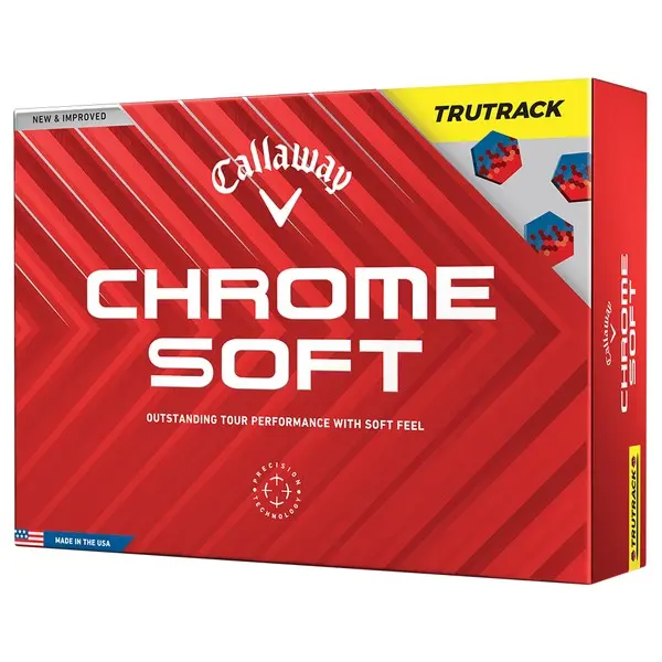 Callaway 2024 Chrome Soft TruTrack Golf Balls - Yellow