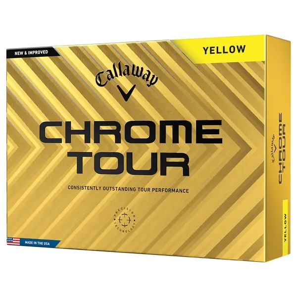 Callaway 2024 Chrome Tour Golf Balls - Yellow