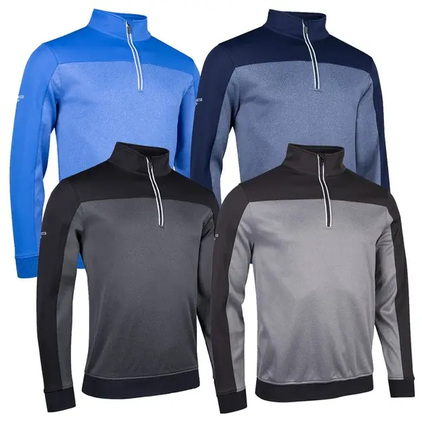 Glenmuir Mens Douglas Mesh Backed Zip Golf Pullover