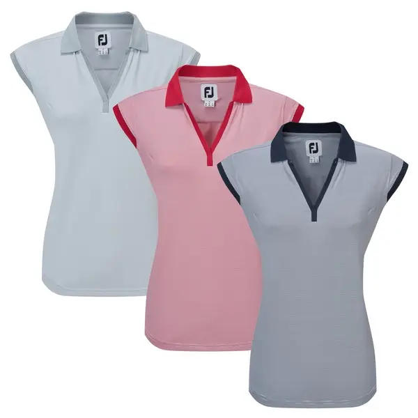 FootJoy Ladies Striped Lisle Golf Shirt Sale