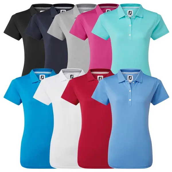 Footjoy Ladies Stretch Solid Golf Pique