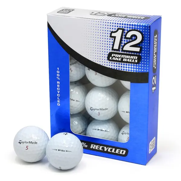 TaylorMade TP5X Grade A Blue Foil Lake Balls - 12 pack