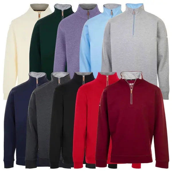 ProQuip Mens Mistral Cotton Zip Golf Sweater