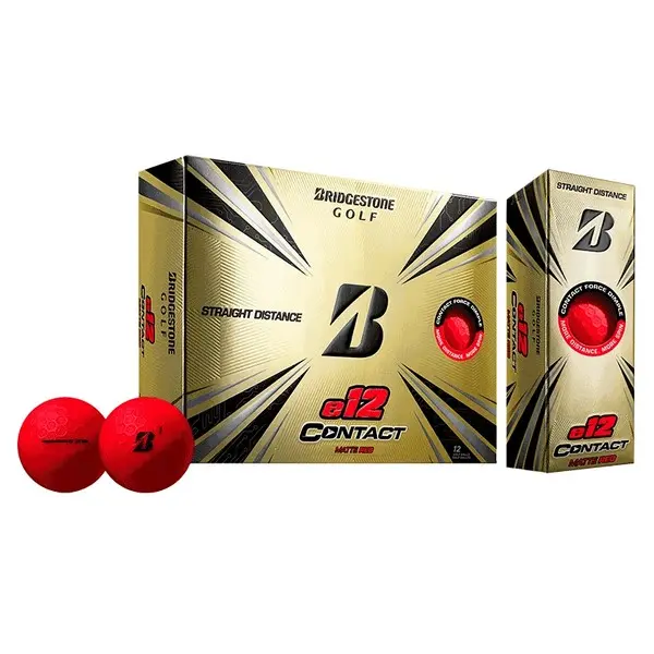 Bridgestone 2021 e12 Contact Matte Red Golf Balls