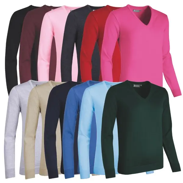 Glenmuir Ladies Maya Merino V Neck Golf Sweater 