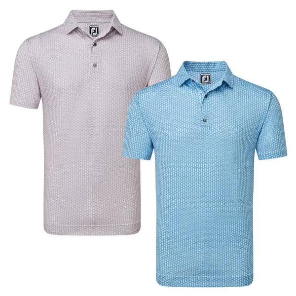 FootJoy Mens Scallop Shell Foulard Polo Shirt