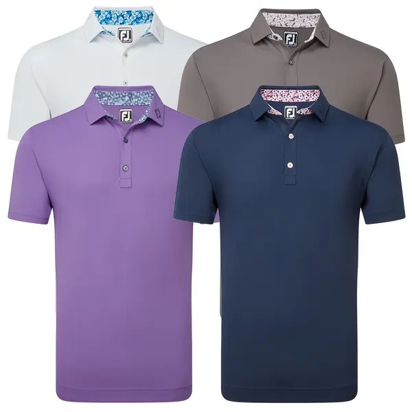 FootJoy Mens Solid with Primrose Trim Golf Polo Shirt Sale