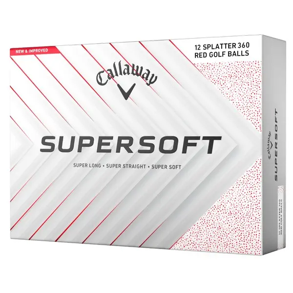 Callaway Super Soft Red Splatter Golf Balls