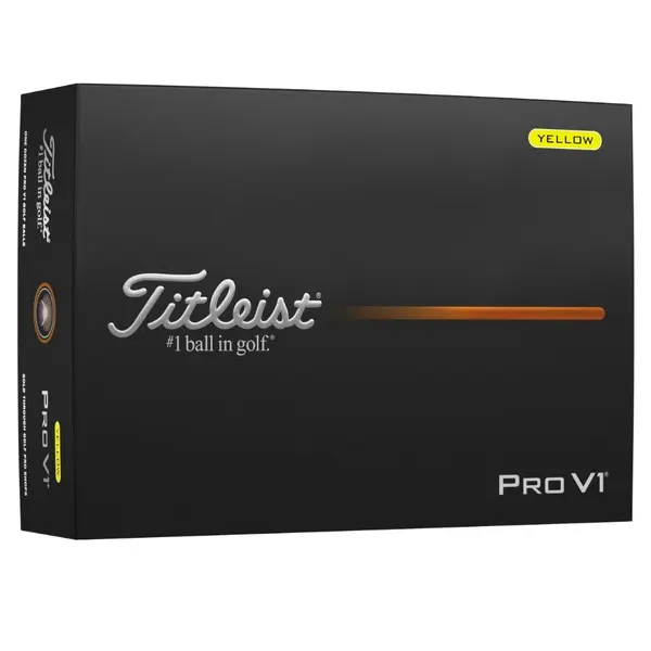 Titleist 2025  Pro V1 LOGO Yellow Golf Balls