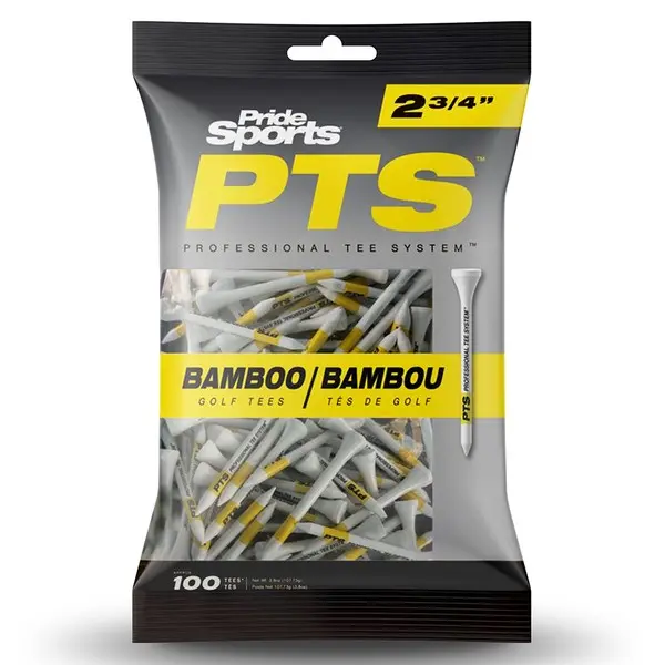 Pride PTS Bamboo 2 3/4 Yellow Golf Tees