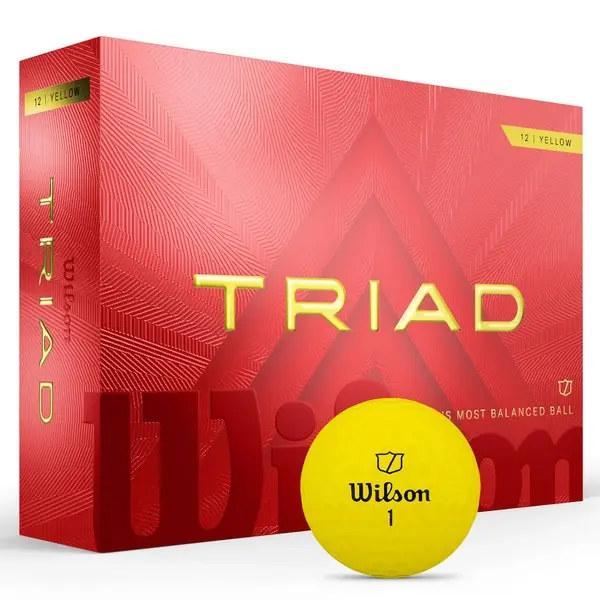 Wilson Triad Yellow 12 Ball Golf Balls