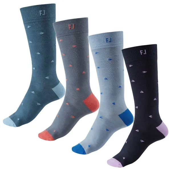 FootJoy Mens Lightweight ProDry Fashion Crew Socks - 6 Pair Pack 