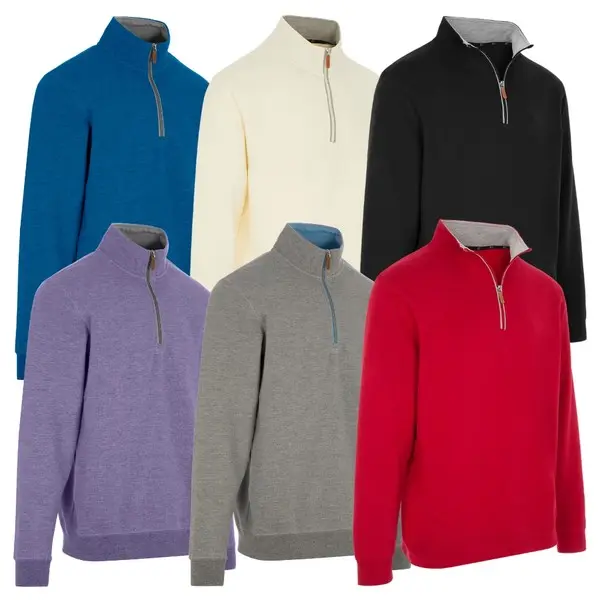 ProQuip Mens Mistral Cotton Zip Golf Sweater