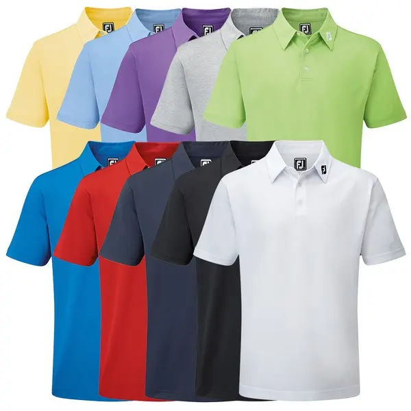 FootJoy Stretch Pique Solid Colour Athletic Fit Golf Shirt