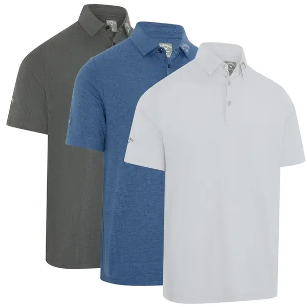 Callaway Mens Classic Jacquard Golf Polo Shirt 