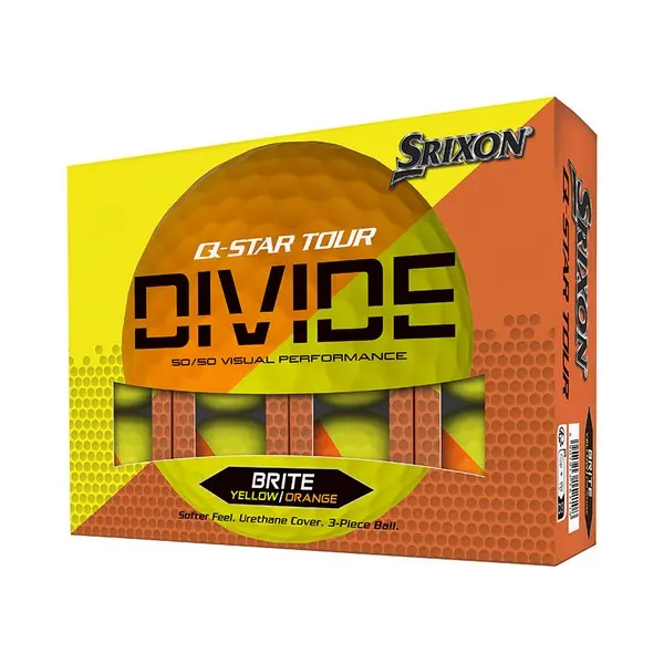 Srixon Q-Star Tour Divide 2 Golf Balls - Yellow/Orange