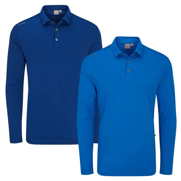 Ping Mens Lockwood Mens Long Sleeve Golf Polo Shirt