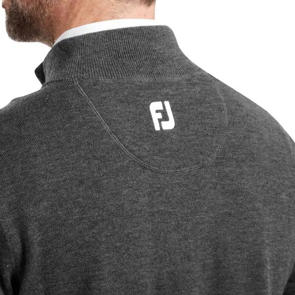 Footjoy gray plaid jersey fleece 1/4 zip pullover size small popular