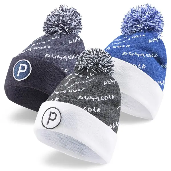 Puma P Removable Pom Golf Beanie