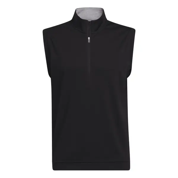 adidas Mens Elevated Quarter Zip Golf Pullover Vest