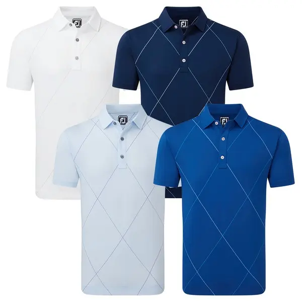 FootJoy Mens Raker Print Golf Polo Shirt