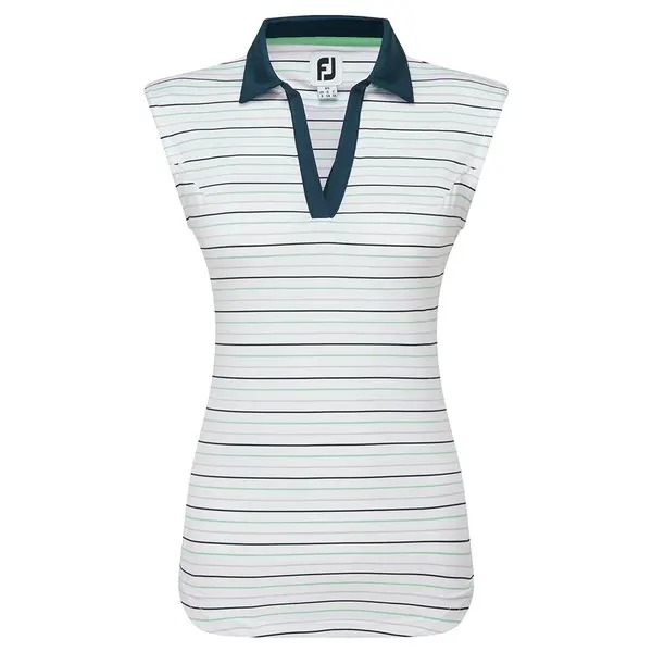 FootJoy Ladies Striped Sleeveless Golf Shirt