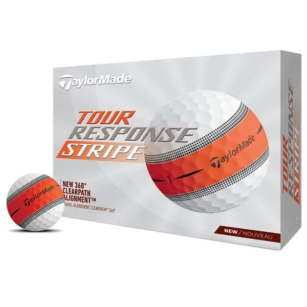 TaylorMade Tour Response Stripe Orange Golf Balls