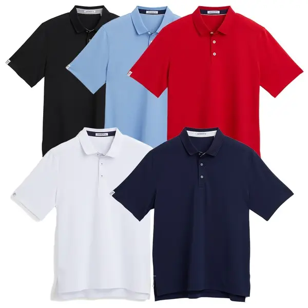 Ashworth Mens Pebble Tech Polo Golf Shirt