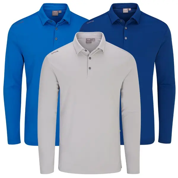 Ping Mens Lockwood Mens Long Sleeve Golf Polo Shirt