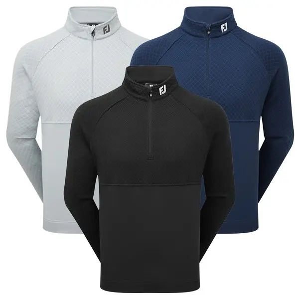 FootJoy Mens Jacquard Thermal Chill-Out Golf Pullover