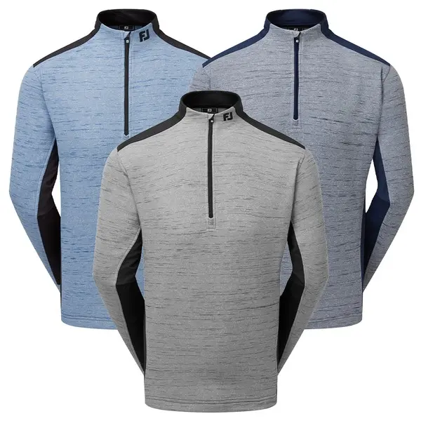 FootJoy Mens Space Dye Thermal Chill-Out Golf Pullover