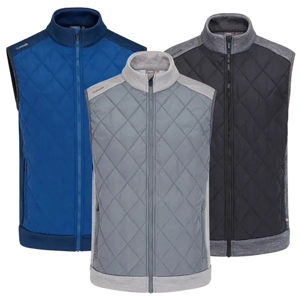 Ping Mens Aaran Full-Zip Quilted Hybrid Golf Vest