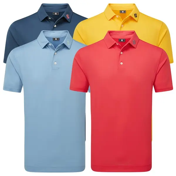 FootJoy Mens Stretch Pique Solid Golf Polo Shirt