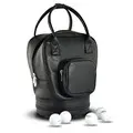 Leatherette Golf Practice Ball Bag with Pocket 