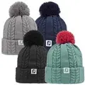 FootJoy Womens Cable Knit Bobble Hat 