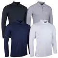 Glenmuir Mens Max Long Sleeve Performance Pique Golf Polo