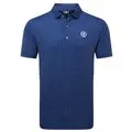 FootJoy Mens FJ Postage Stamp Tonal Print Lisle Golf Shirt