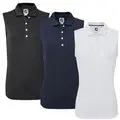 FootJoy Ladies Mesh Back Sleeveless Lisle Golf Shirt