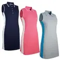 Glenmuir Ladies Steffi Lurex Tipped Performance Pique Golf Dress 