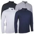 Glenmuir Mens Max Long Sleeve Performance Pique Golf Polo