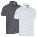 Callaway Mens Golf All Over Chev Confetti Print Polo