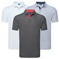 FootJoy Mens Irongate Print Lisle Golf Polo Shirt