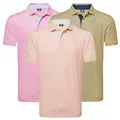 FootJoy Mens Citrus Print Lisle Golf Polo Shirt